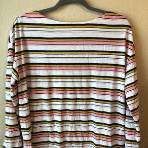 Striped scoop neck